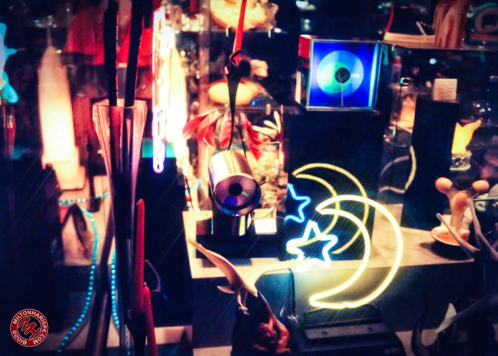 Neon Lights Window Display, New York City, USA